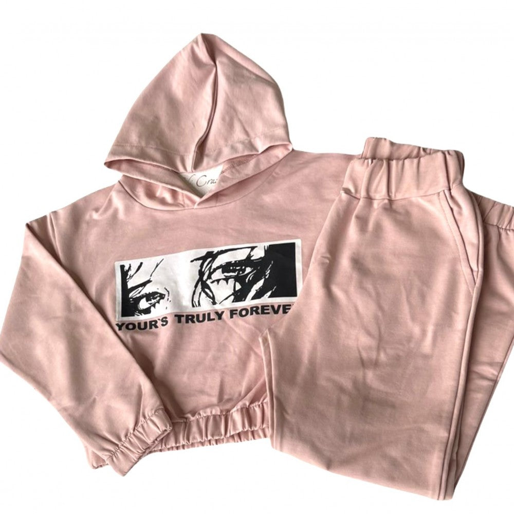 СПОРТЕН КОМПЛЕКТ С ДЪЛЪГ РЪКАВ И КАЧУЛКА