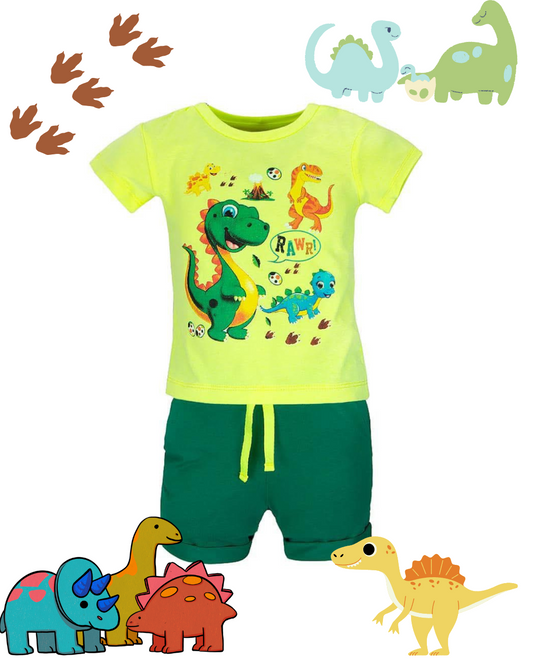 КОМПЛЕКТ ЗА МОМЧЕ И БЕБЕ ДИНОЗАВЪР