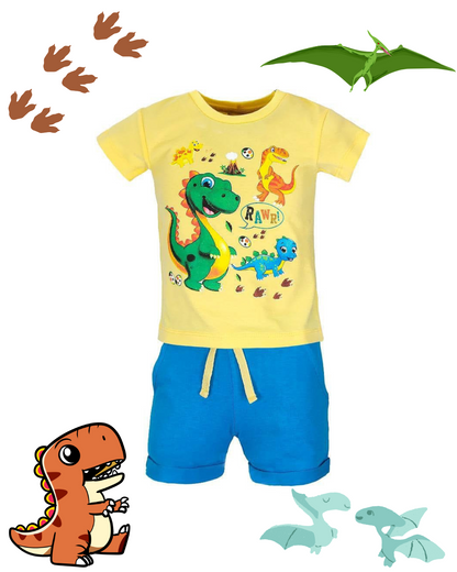 КОМПЛЕКТ ЗА МОМЧЕ И БЕБЕ ДИНОЗАВЪР