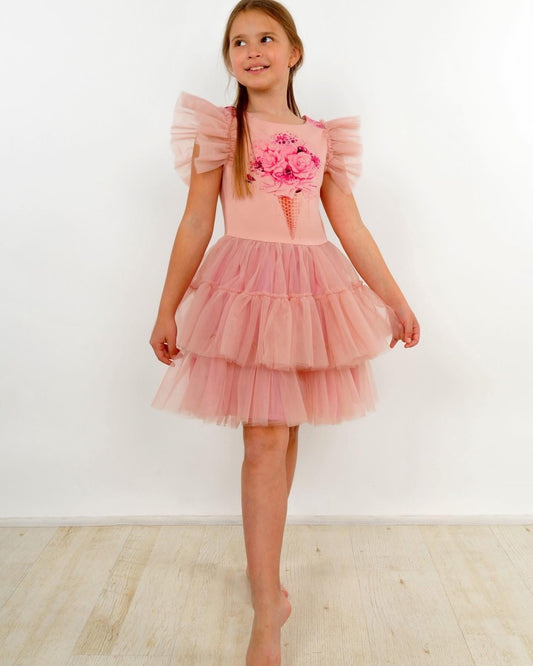 Елегантна Рокля ,,Цвете”