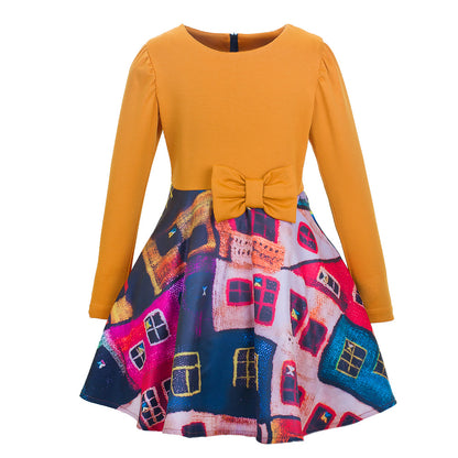 РОКЛЯ С ЖИВОПИСНА ЩАМПА