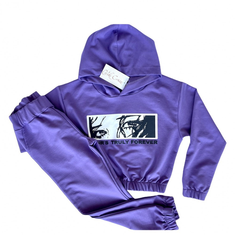 СПОРТЕН КОМПЛЕКТ С ДЪЛЪГ РЪКАВ И КАЧУЛКА